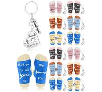 Glitopper 24 Pcs Housekeeping W ifts Surgical Tech Appreciation Thank You Socks Keychains for Staff Coworker Employee