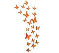 Glitter 3DButterfly Wall Stickers Orange