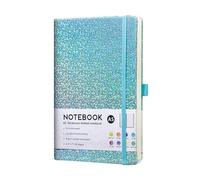 Glitter A5 Notebook, 8.3x5.7" Journal Notebooks for Work School, Note Taking, Business, Notebook With Dividers for Students, Teachers, Office, School Supplies (Blue)