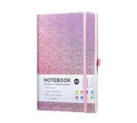 Glitter A5 Notebook, 8.3x5.7" Journal Notebooks for Work School, Note Taking, Business, Notebook With Dividers for Students, Teachers, Office, School Supplies (Pink)