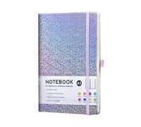 Glitter A5 Notebook, 8.3x5.7" Journal Notebooks for Work School, Note Taking, Business, Notebook With Dividers for Students, Teachers, Office, School Supplies (Purple)