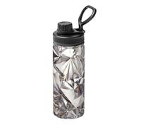 Glitter Abstract Diamond Crystal Pattern 18oz (530ml) Sports Water Bottle-Full Wrap Print Design,Double-Wall Vacuum Insulated, Leakproof, Stainless Steel Thermal Flask for Gym Hiking Travel