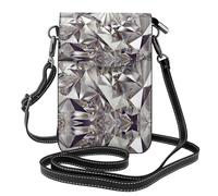 Glitter Abstract Diamond Crystal Pattern Crossbody Bag For Women Leather Cellphone Shoulder Purses Fashion Travel Designer Wallet