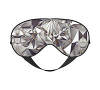 Glitter Abstract Diamond Crystal Pattern Double Sided Sleep Mask Soft Comfortable Light Blocking Eye Cover for Night Rest