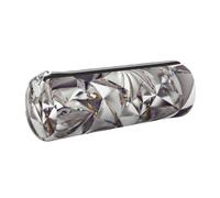 Glitter Abstract Diamond Crystal Pattern Print Adults Pencil Case Stylish Pen Pouch Stationery Organizer Everyday Travel Versatile