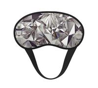 Glitter Abstract Diamond Crystal Pattern Print Blackout Sleep Mask - Side Sleeper Eye Cover, Soft Comfort, Perfect for Travel, Meditation