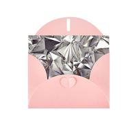 Glitter Abstract Diamond Crystal Pattern Print Blank Cards and Envelopes 5" x 6" for Wedding Birthday Invitations and All Occasions