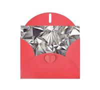 Glitter Abstract Diamond Crystal Pattern Print Blank Cards and Envelopes 5" x 6" for Wedding Birthday Invitations and All Occasions