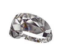 Glitter Abstract Diamond Crystal Pattern Print Elastic Headband for Women Men Running Headwear Fashion Exercise Outdoor Gift Use