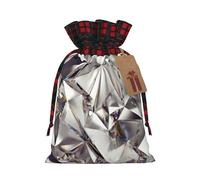 Glitter Abstract Diamond Crystal Pattern Print Gift Reusable Bags Festive Drawstring Party Favors Pouches Versatile Seasonal