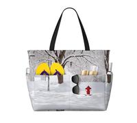 Glitter Abstract Diamond Crystal Pattern Print Large Waterproof Beach Tote Bag for Women with Zip and Pockets Foldable Handbag for Travel Pool Shopping Holiday Gym