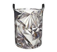 Glitter Abstract Diamond Crystal Pattern Print Laundry Hamper Basket Tall Laundry Basket, Hamper For Blanket Storage For Bedroom