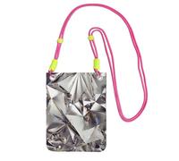 Glitter Abstract Diamond Crystal Pattern Print Phone Crossbody Bag for Women and Men Lightweight Waterproof Fashion Sling Wallet