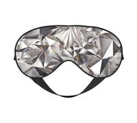 Glitter Abstract Diamond Crystal Pattern Print Satin Sleep Mask & Eye Mask | Deep Dream Sleep Masks for Women & Men | Soft Sleeping Eye Mask to Nourish Skin