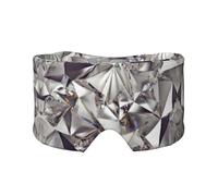 Glitter Abstract Diamond Crystal Pattern Print Sleep Eye and Ear Muffs Mask - Adjustable Yoga Travel Headband, Keep Warm Shading Comfortable Aid