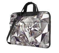 Glitter Abstract Diamond Crystal Pattern Print Soft Fabric Laptop Bag Oxford Cloth Shoulder Tote Comfortable Padded Case For Everyday Use