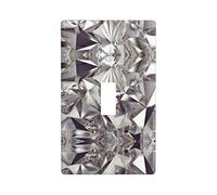 Glitter Abstract Diamond Crystal Pattern Print Switch Plate Covers,1 Gang Wall Plate Single Toggle Light Switch Cover Plate