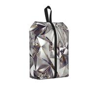 Glitter Abstract Diamond Crystal Pattern Print Unisex Travel Shoe Storage Bag Camping Lightweight Portable Organizer Pouch