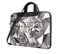 Glitter Abstract Diamond Crystal Pattern Print Versatile Laptop Bag Stylish Laptops Case With Messenger Shoulder Briefcase Options