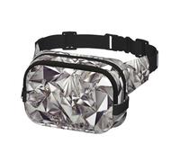 Glitter Abstract Diamond Crystal Pattern Print Waist Bag Fanny Packs for Men&Women with Adjustable Belt for Outdoors Workout