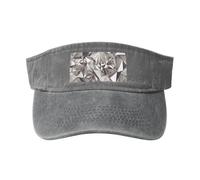 Glitter Abstract Diamond Crystal Pattern Print Washed Unique Cap Vintage Hat Adjustable Buckle Classic Fashion Casual Sport Caps Gray