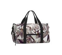 Glitter Abstract Diamond Crystal Pattern Printed, Handheld Crossbody Sports Luggage Bag, Sports Duffels, Large Capacity Travel Bag for Women and Men