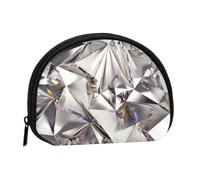 Glitter Abstract Diamond Crystal Pattern Prints Coin Purse for Women Cute Small Change Wallet Mini Coin Purses Pouch with Zipper