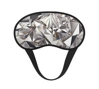 Glitter Abstract Diamond Crystal Pattern Sleep Masks Silky Eye Cover Soft Satin Blindfold Elastic Strap Night Eye Shade for Women Men