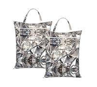 Glitter Abstract Diamond Crystal Pattern Travel Laundry Bag with All-Over Print,Water-Resistant Twill Fabric,Smooth Zipper, Top Carry Handle,Hanging Loop,Large 58x46cm