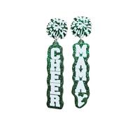 Glitter Acrylic CHEER MAMA Letter Earrings for Women Cheerleader Dangle Earrings Mother's Day Jewelry Gifts, Acrylic, No Gemstone