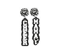 Glitter Acrylic CHEER MAMA Letter Earrings for Women Cheerleader Dangle Earrings Mother's Day Jewelry Gifts, Resin, No Gemstone