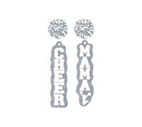 Glitter Acrylic CHEER MAMA Letter Earrings for Women Cheerleader Dangle Earrings Mother's Day Jewelry Gifts, Resin, No Gemstone