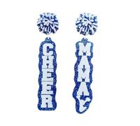 Glitter Acrylic CHEER MAMA Letter Earrings for Women Cheerleader Dangle Earrings Mother's Day Jewelry Gifts, Resin, No Gemstone