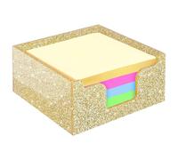 Glitter Acrylic Memo Pad Dispenser Organisers Glitter Ring Acrylic Note Holder Dispenser Keeps Desk Tidy School Office Large Capacity Note