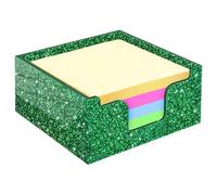 Glitter Acrylic Memo Pad Dispenser Organisers Glitter Ring Acrylic Note Holder Dispenser Keeps Desk Tidy School Office Large Capacity Note
