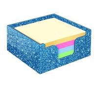 Glitter Acrylic Memo Pad Dispenser Organisers Glitter Ring Acrylic Note Holder Dispenser Keeps Desk Tidy School Office Large Capacity Note