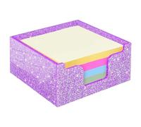 Glitter Acrylic Memo Pad Dispenser Organisers Glitter Ring Acrylic Note Holder Dispenser Keeps Desk Tidy School Office Large Capacity Note
