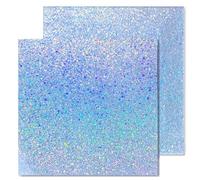 Glitter Acrylic Sheets 1/8 in Thick 8x8 Cast Sparkly Acrylic Sheets 3mm for Laser Cutting, Engraving, Invitation Blanks, Signs, Festival Decorations(2, White, 8"x8")