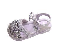 Glitter And Sequins Dress Sandals For Young Children Strap With Buckle Closure Active Girls Lightly Padded Insole For Comfort During Long Events Formal Occasions And Family Photoshoots