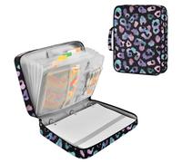 Glitter and Sparkle Zipper Binder Bag 3 Ring 6-Tab Expanding File Folder 500 Sheets Organizer for School Work Office