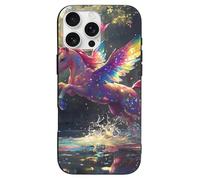 Glitter Angel Unicorm In The Creek Phone Case Compatible with iPhone 16 Plus Pro Max Shockproof TPU Protective Cover