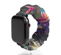Glitter Angel Unicorm In The Creek Scrunchie Watch Band Strap Wristbands Compatible with IWatch 42mm/44mm