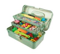 Glitter Art & Craft Tool Storage Box,3-Layer Stackable Carry Tackle Box