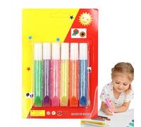 Glitter Art Glue Pens, Kids Art Adhesive, Glitter Crafting Glue, Easy to Use, Versatile, Multicolor for Adding sparkles and Color to Your Projects, Scrapbooking and More