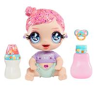 Glitter Babyz MGA Marina Finley Baby Doll with 3 Magic Colour Changes Through Ice Cold Water, Pink Glitter Hair, Mermaid Outfit, Nappy, Bottle and Dummy - For Children Age 3+
