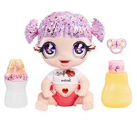 Glitter Babyz MGA Melody Highnote Baby Doll with 3 Magic Colour Changes Through Ice Cold Water, Lavender Glitter Hair, Music Outfit, Nappy, Bottle and Dummy - For Children from 3 Years