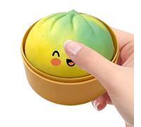 Glitter Ball, Stress Relief Ball, Squeeze Toy in Bun Mould, Squeeze Toy for Learning, Working, Travel, Home, Office, Classroom, Car Rides, Meditation, Kids, Teens, Adults, Stu