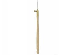 Glitter Bead Hook for Embroidery and Crocheting, Stainless Steel 0.7mm 1.0mm 1.2mm Crochet Tool with 3 Needles, Lightweight Ergonomic Knitting Set for Beadwork, Arthritis Relief(榉木)