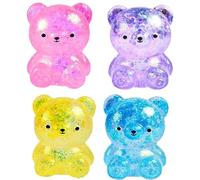 Glitter Bear Squishy Toys - Auroraa Style Slow Rebound Cute Gummy Bear Squishy Fidget Toys | Maltose Squeeze Decompressiion Bear Style VentilationToy for For Babies Kids and Adult