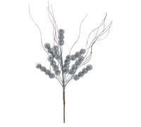 Glitter Berry Pick Christmas Decoration Ornament X 1 38Cm Silver Glitter